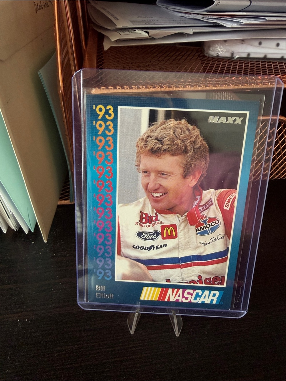 1993 NASCAR Bill Elliott Racing Card - Blue Border